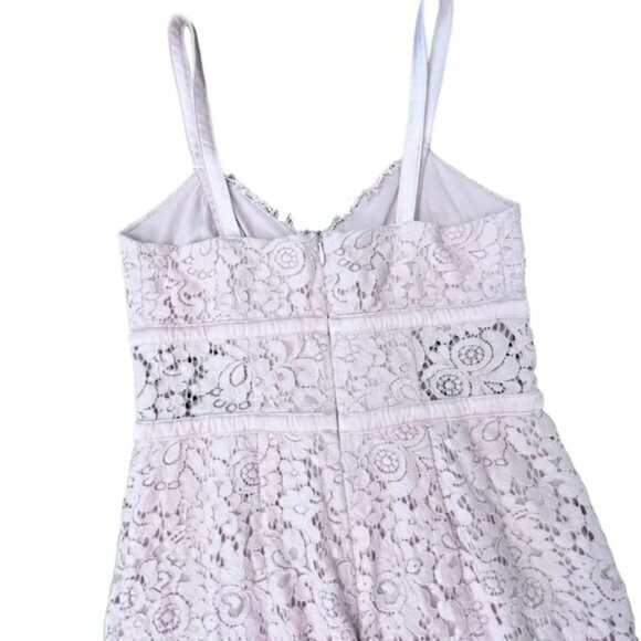 Express Y2K Dress Sz 0 Pink Eyelet Corset Sleeveless Satin Barbie Cottage Fairy - Picture 11 of 13